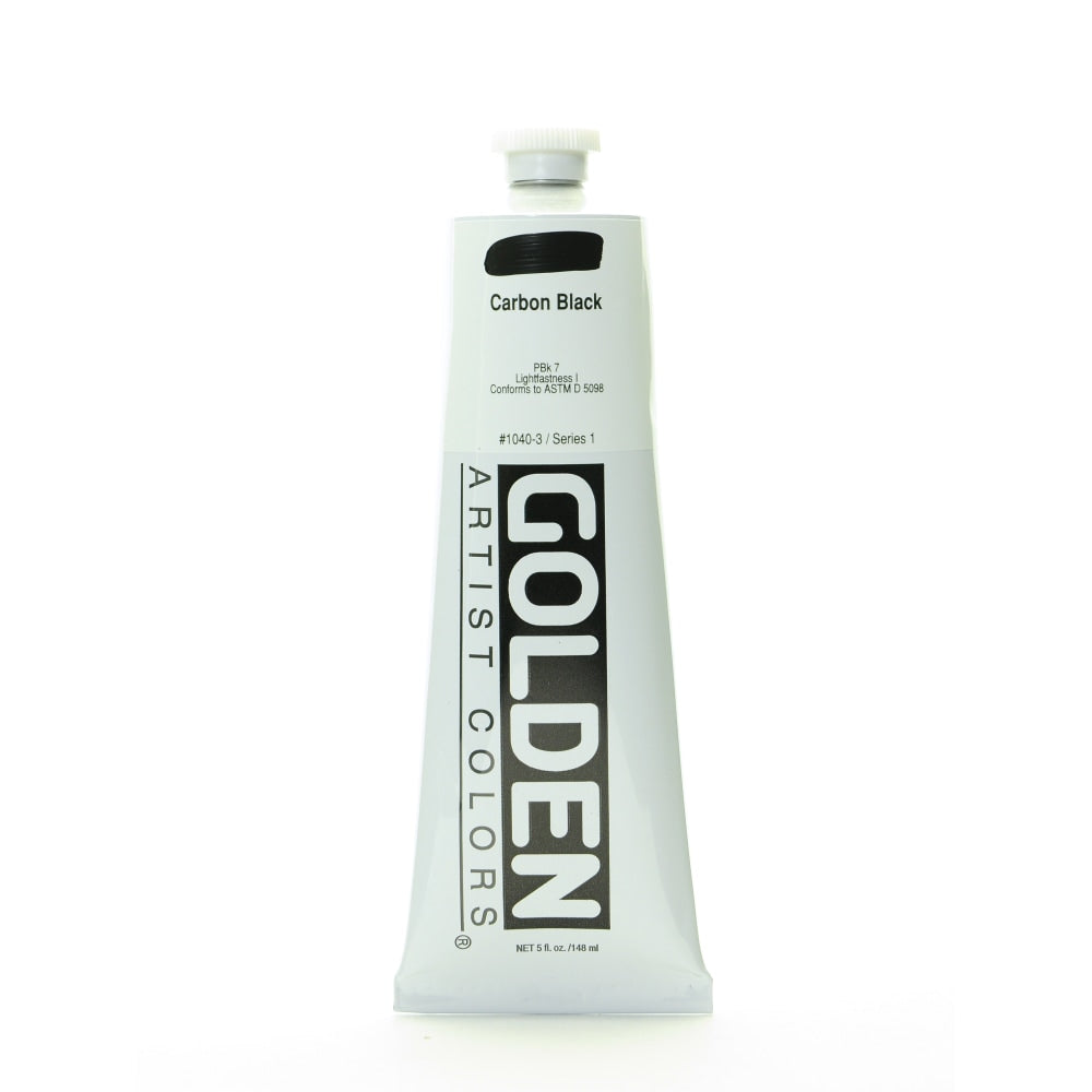 Golden Heavy Body Acrylic Paint, 5 Oz, Carbon Black