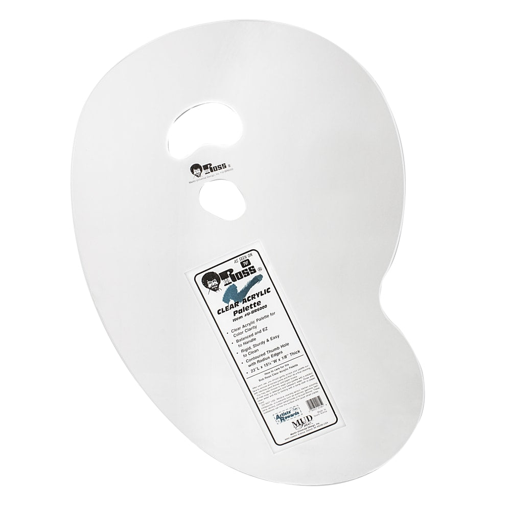 Bob Ross Clear Oil Palette, Reusable, 23in x 15 1/4in x 1/8in, Clear