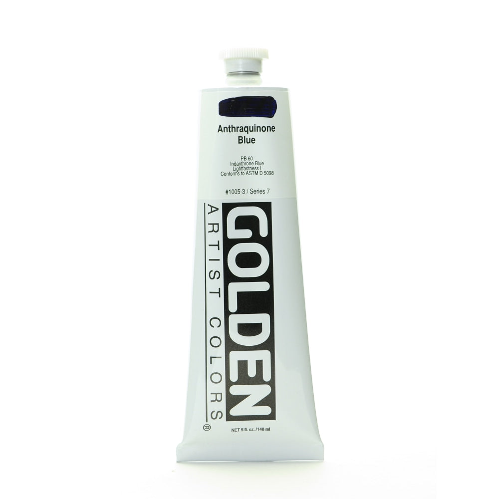 Golden Heavy Body Acrylic Paint, 5 Oz, Anthraquinone Blue