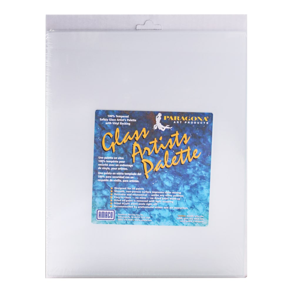 Amaco Glass Artists Palette, Rectangular, 11in x 14in x 1/8in, White