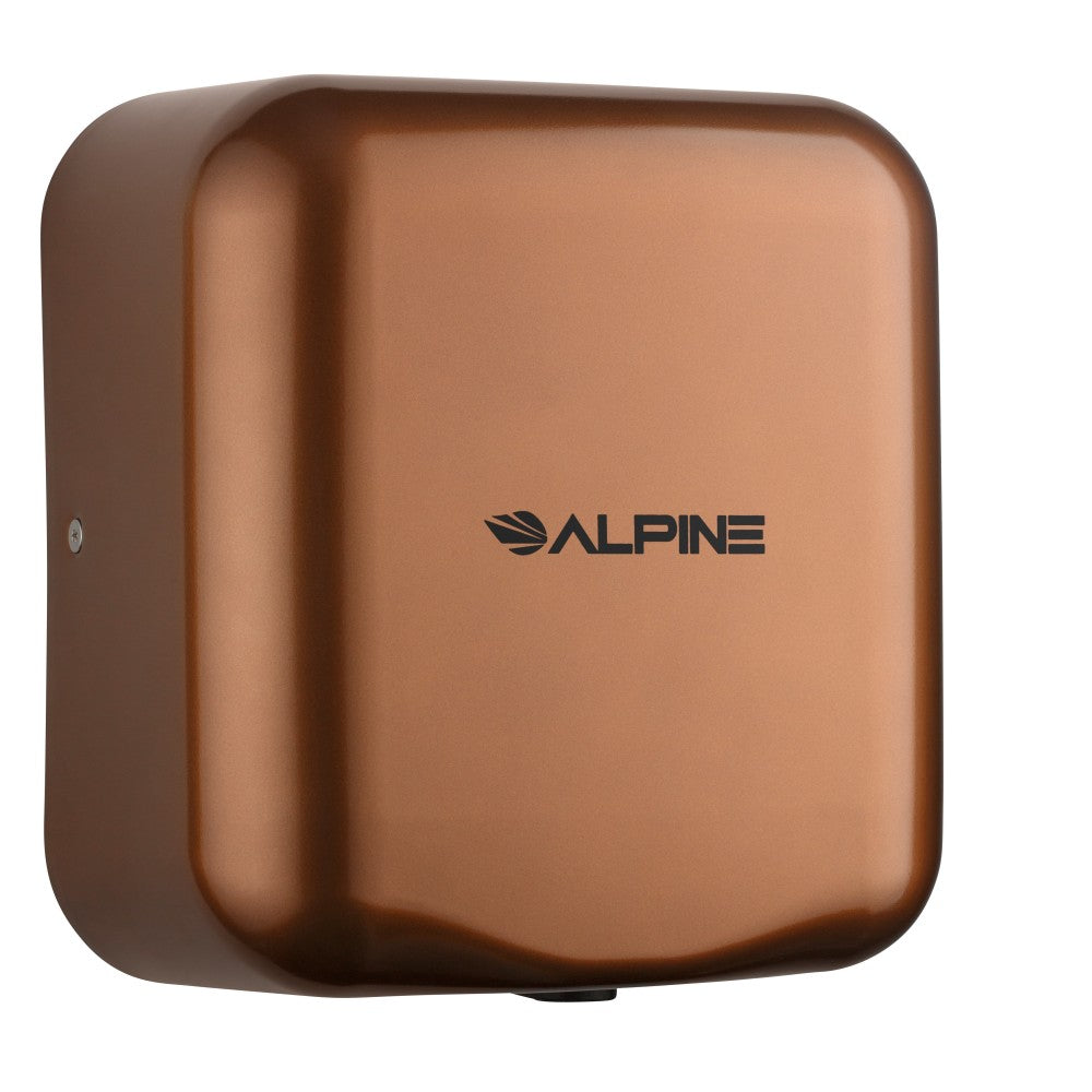 Alpine Industries Hemlock Commercial Automatic High-Speed Electric Hand Dryer With Wall Guard, Copper