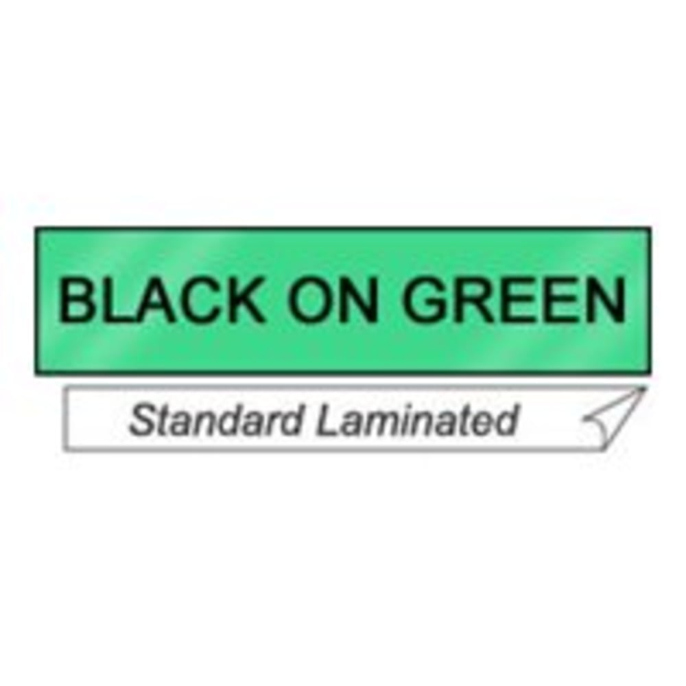 Brother TX-7511 Black-On-Green Tape, 1in x 50ft