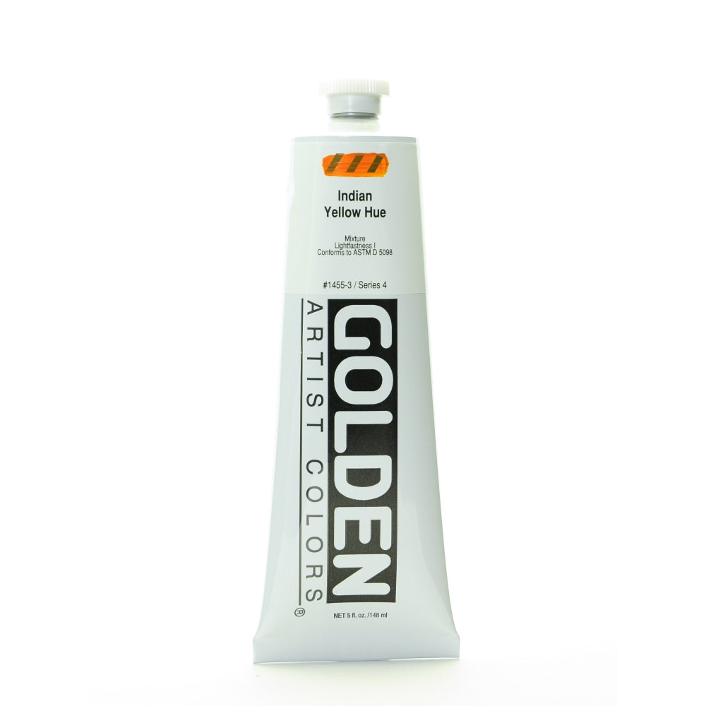Golden Heavy Body Acrylic Paint, 5 Oz, Historical Indian Yellow Hue