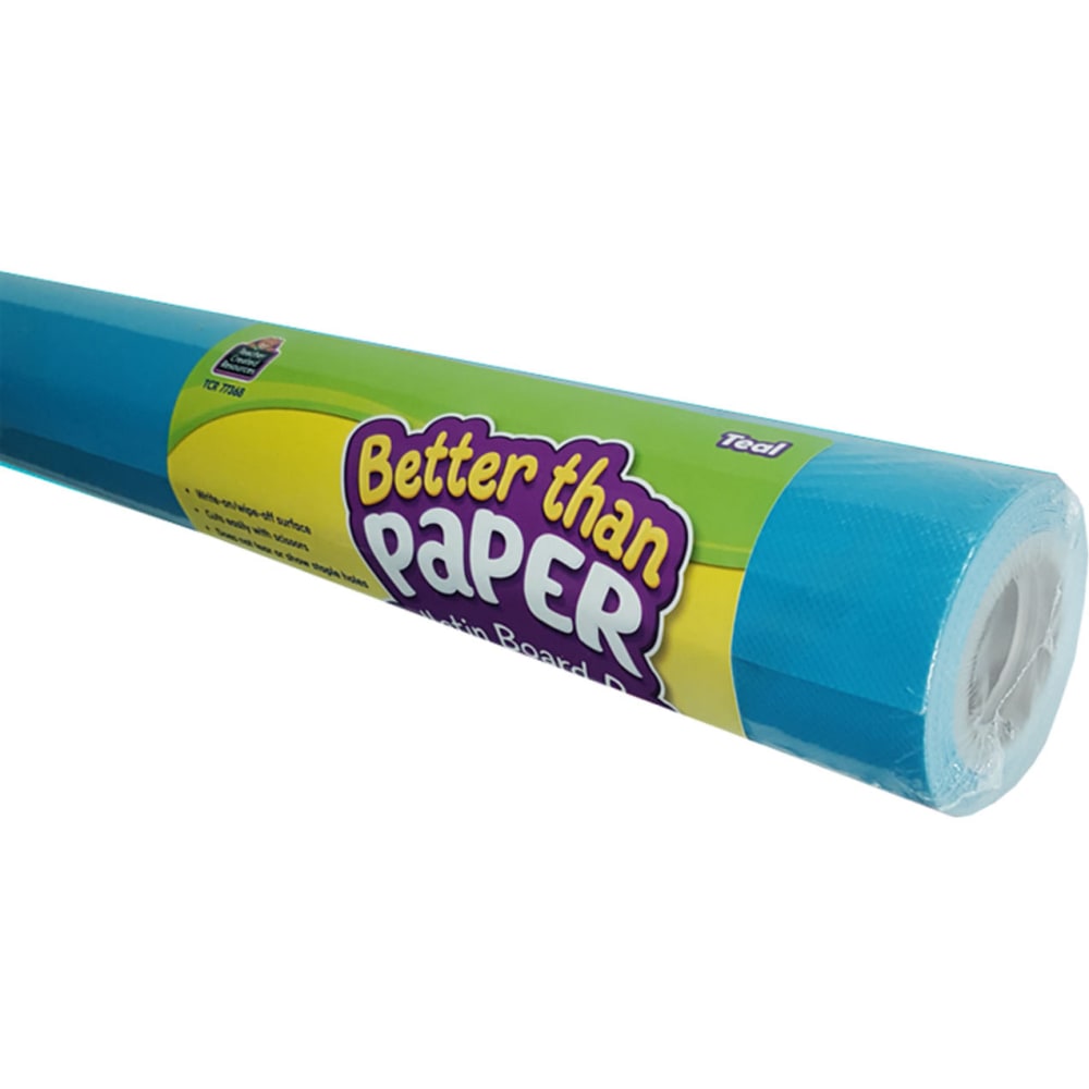 Teacher Created Resources Better Than Paper Bulletin Board Paper Rolls, 4ft x 12ft, Teal, Pack Of 4 Rolls