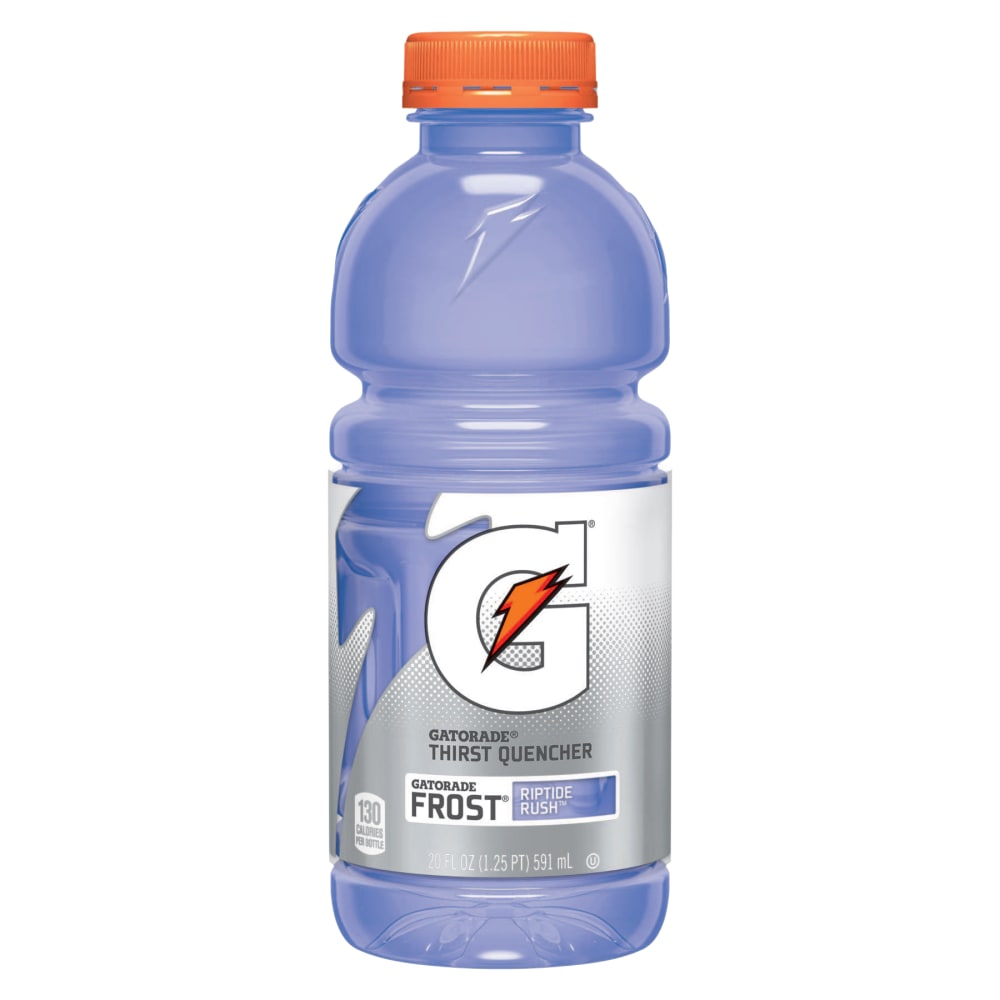 Gatorade Wide-Mouth Bottles, Riptide Rush, 20 Oz, Case of 24