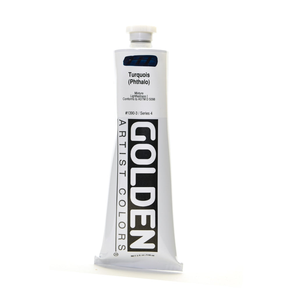 Golden Heavy Body Acrylic Paint, 5 Oz, Turquoise (Phthalo)