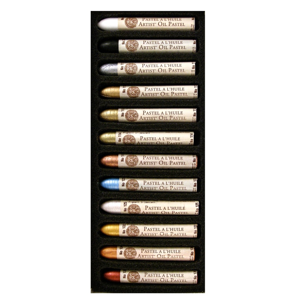 Sennelier Oil Pastels, Assorted Iridescent, Set Of 12