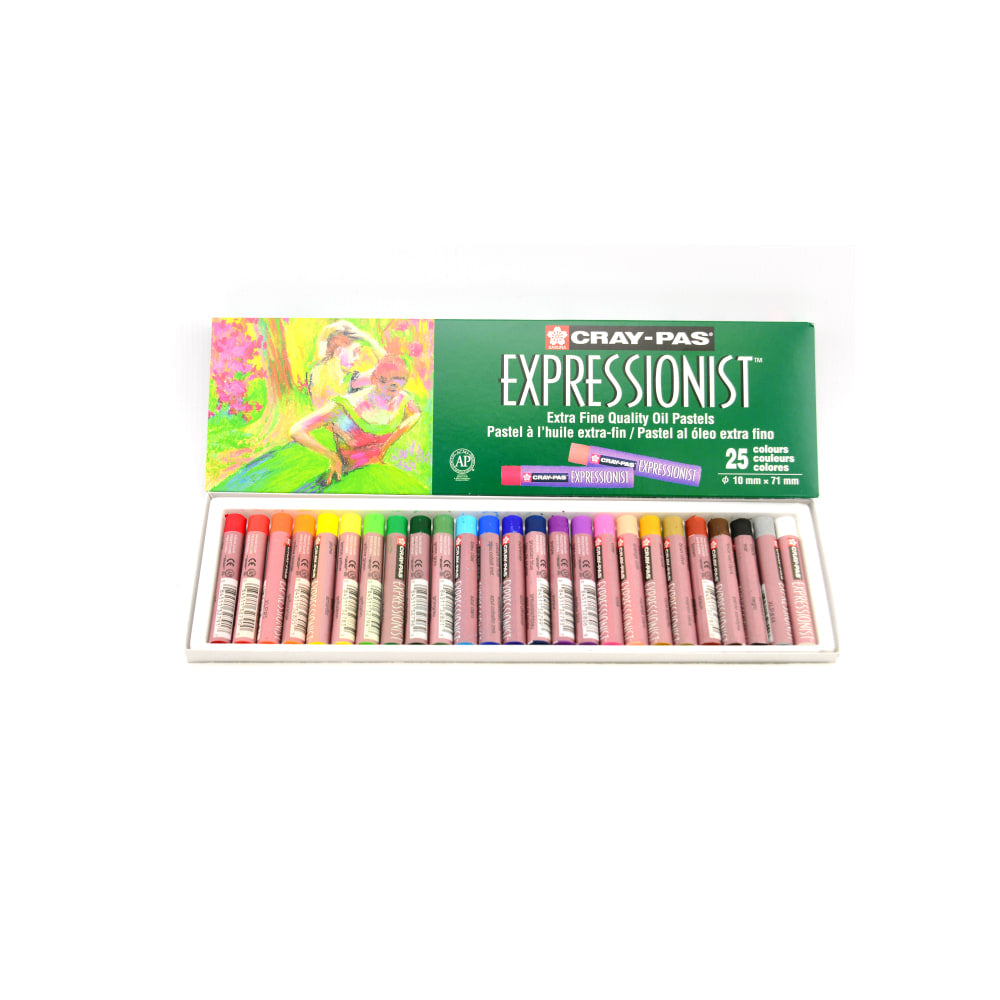 Sakura Cray-Pas Expressionist Oil Pastels, 2 3/4in x 7/16in, Assorted, Set Of 25