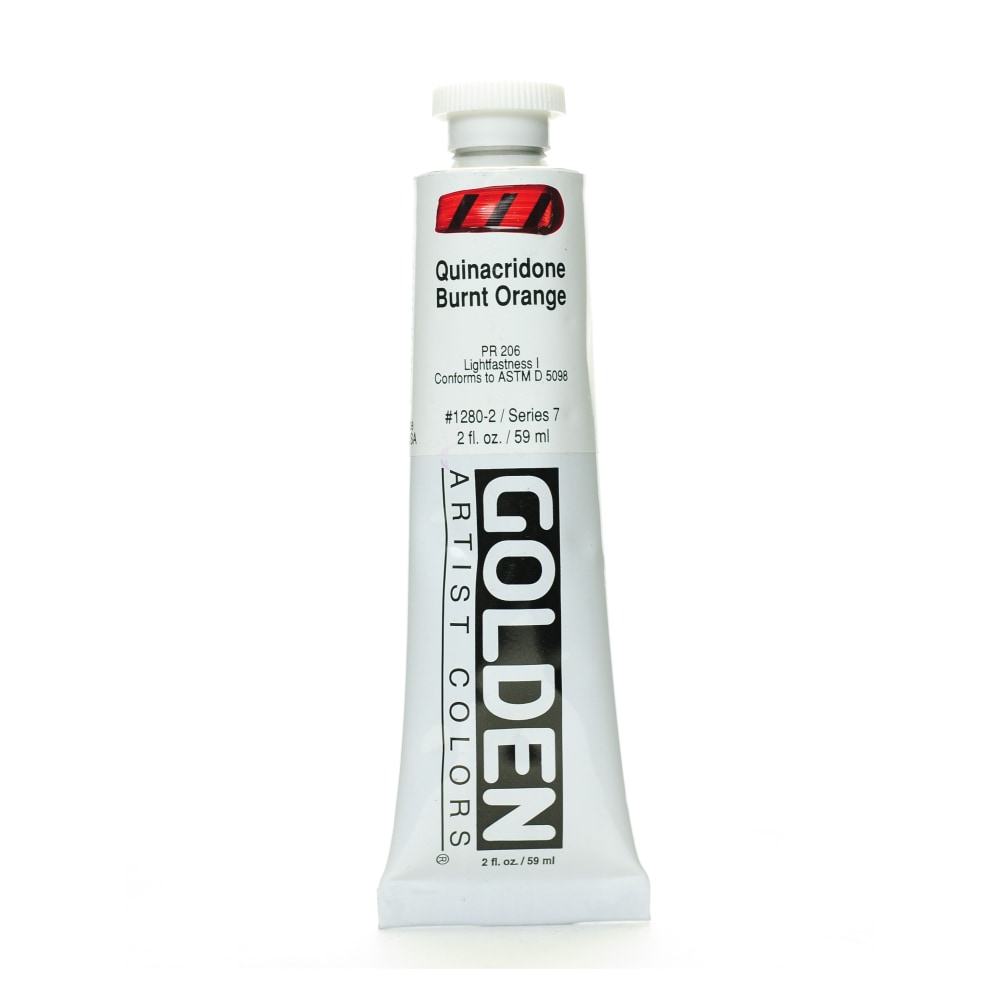 Golden Heavy Body Acrylic Paint, 2 Oz, Quinacridone Burnt Orange