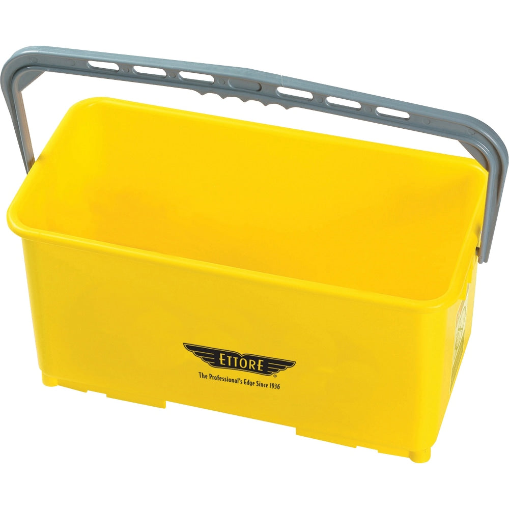 Ettore 6-gallon Super Bucket - 24 quart - Handle - 10.5in x 21.8in x 11.8in - Yellow - 1 Each