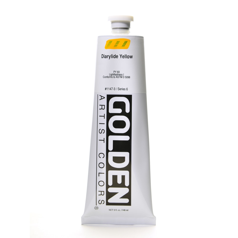 Golden Heavy Body Acrylic Paint, 5 Oz, Diarylide Yellow