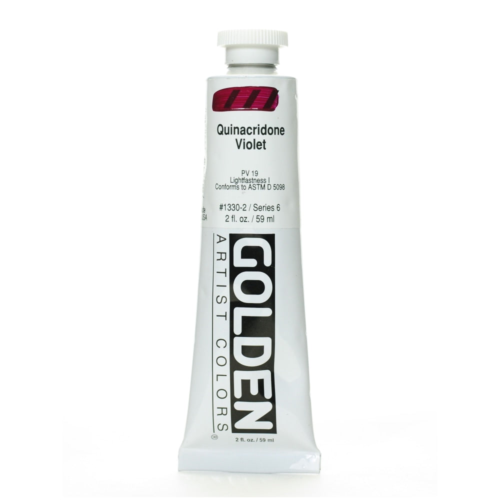 Golden Heavy Body Acrylic Paint, 2 Oz, Quinacridone Violet
