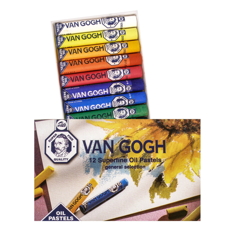 Van Gogh Superfine Oil Pastels, 2 3/4in, Assorted, Set Of 12