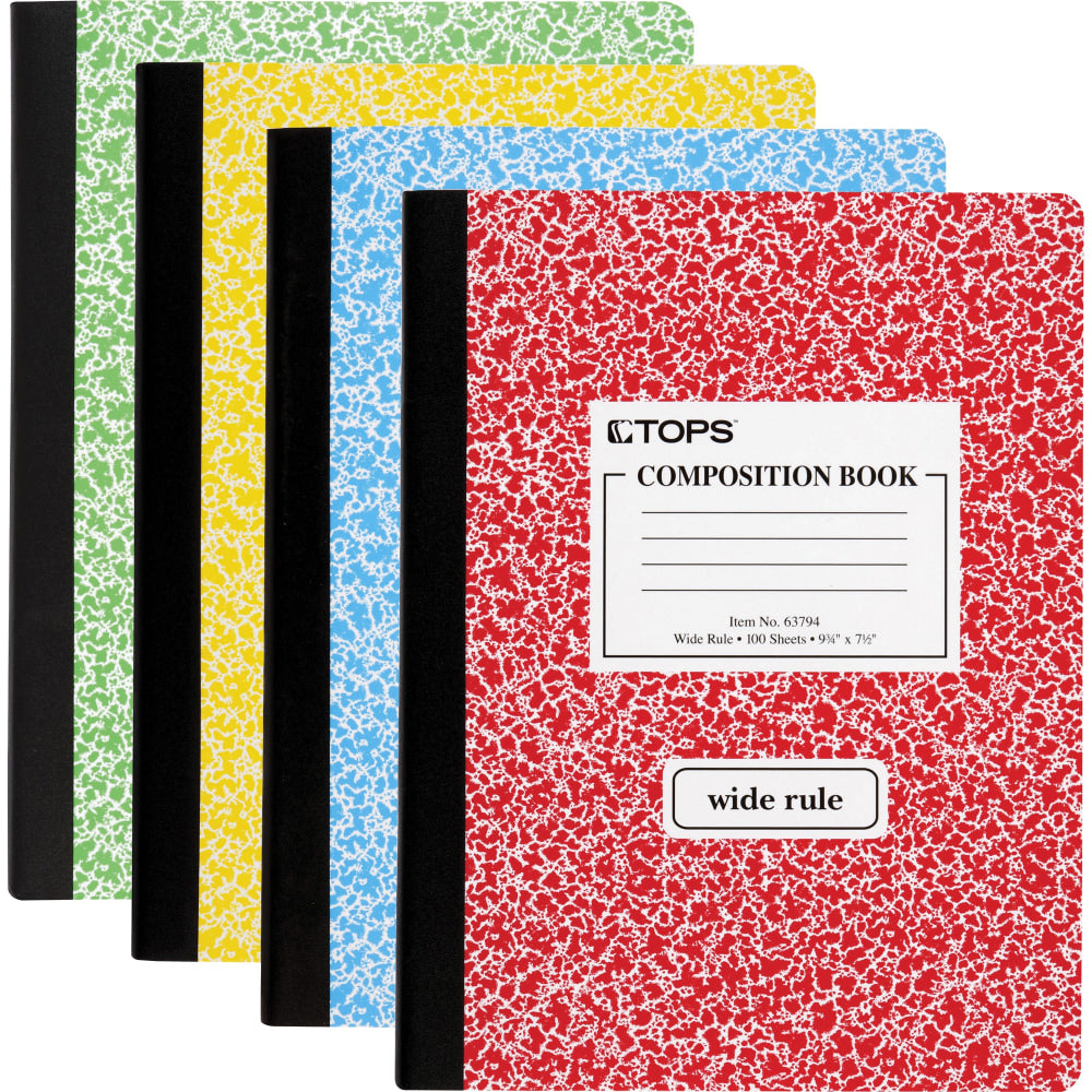 Tops Composition Book, 7-1/2in x 9-3/4in, 100 Sheets
