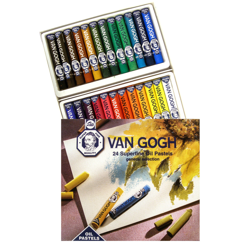 Van Gogh Superfine Oil Pastels, 2 3/4in, Assorted, Set Of 24