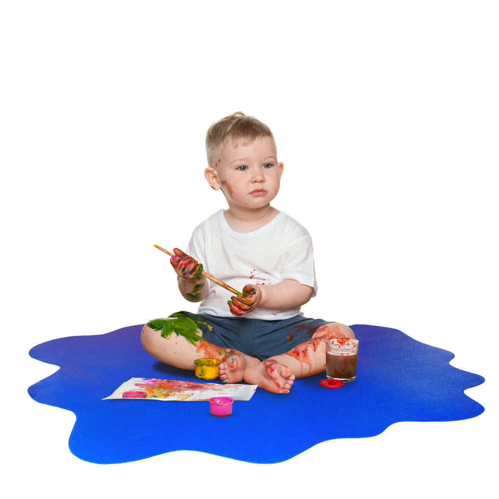 Floortex Colortex Multi-Purpose Mat For Carpets, 40in x 40in, Blue