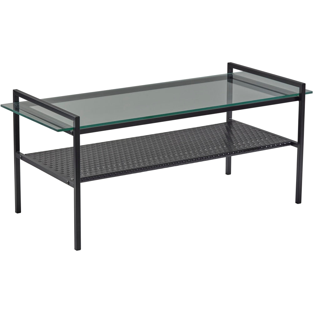 Adesso Pearson Coffee Table, 17inH x 39-1/4inW x 27-1/2inD, Black