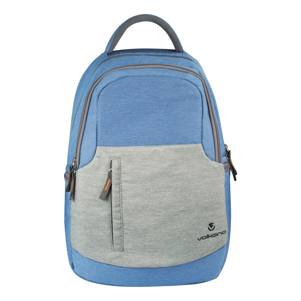 Volkano Breeze Backpack With 15.6in Laptop Compartment, Blue/Gray