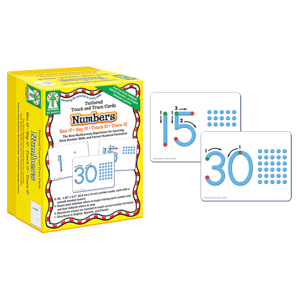 Carson-Dellosa Manipulatives - Numbers: Texture & Touch Trace Cards