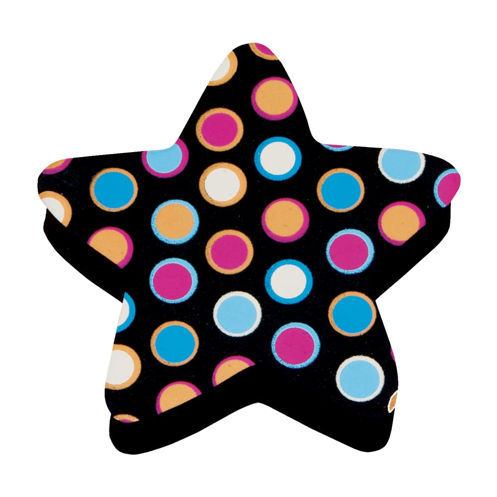Ashley Productions Magnetic Whiteboard Eraser, 3 3/4in, Star Dots, Pack Of 6