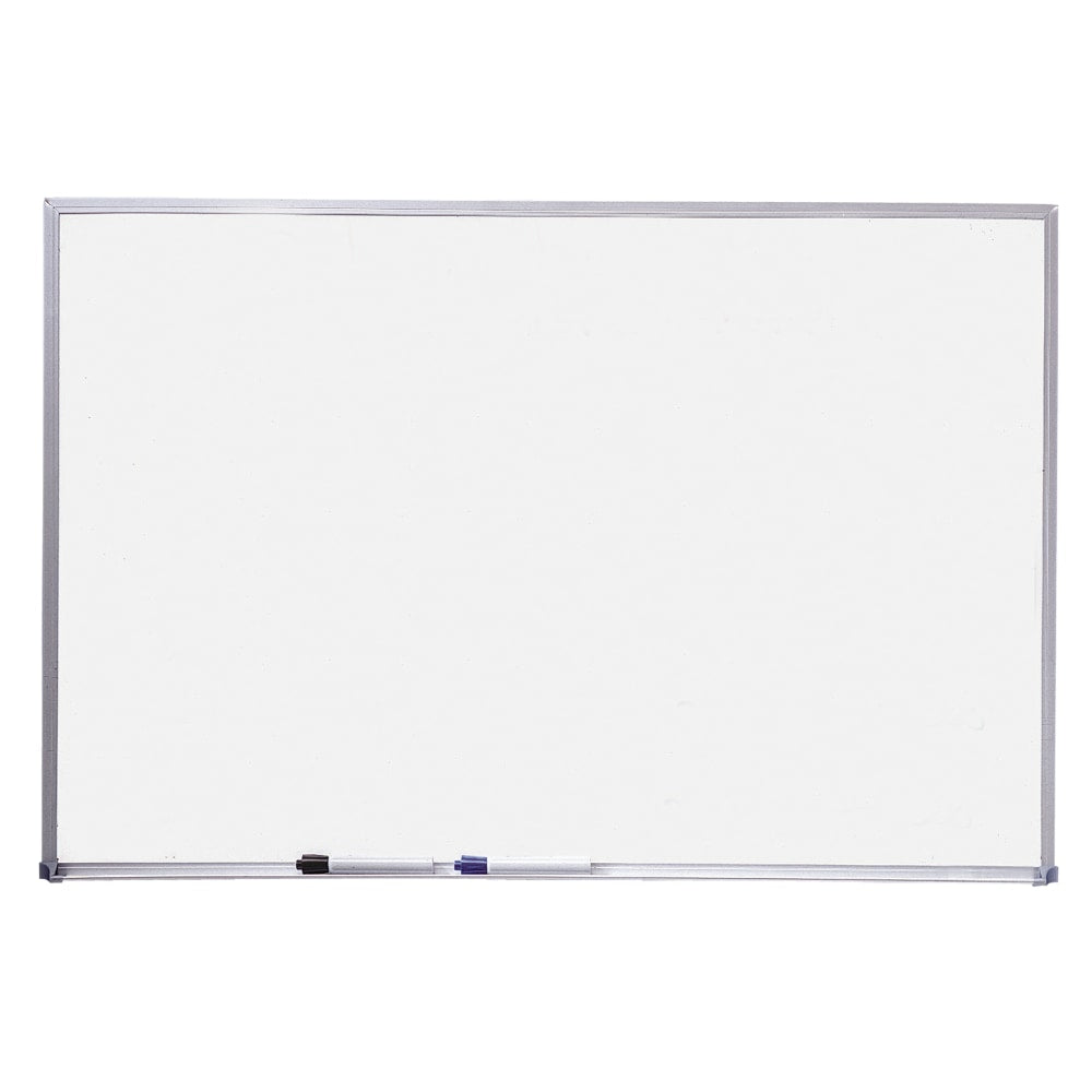 Quartet Standard Non-Magnetic Melamine Dry-Erase Whiteboard, 24in x 36in, Aluminum Frame With Silver Finish
