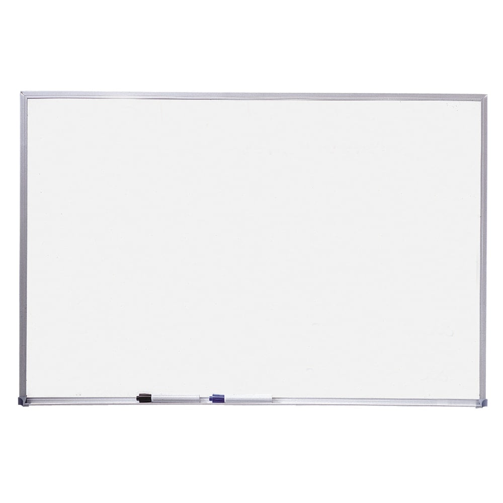 Quartet Standard Non-Magnetic Melamine Dry-Erase Whiteboard, 36in x 48in, Aluminum Frame With Silver Finish