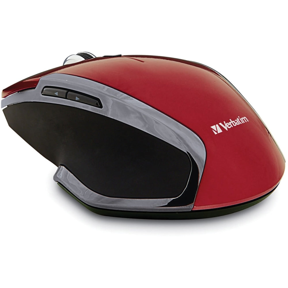 Verbatim Wireless Notebook 6-Button Deluxe LED Mouse, Red, VTM99018