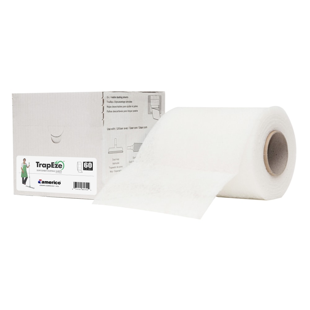 Americo TrapEze Disposable Dusting Sheets, 6in x 8in, White, Box Of 60