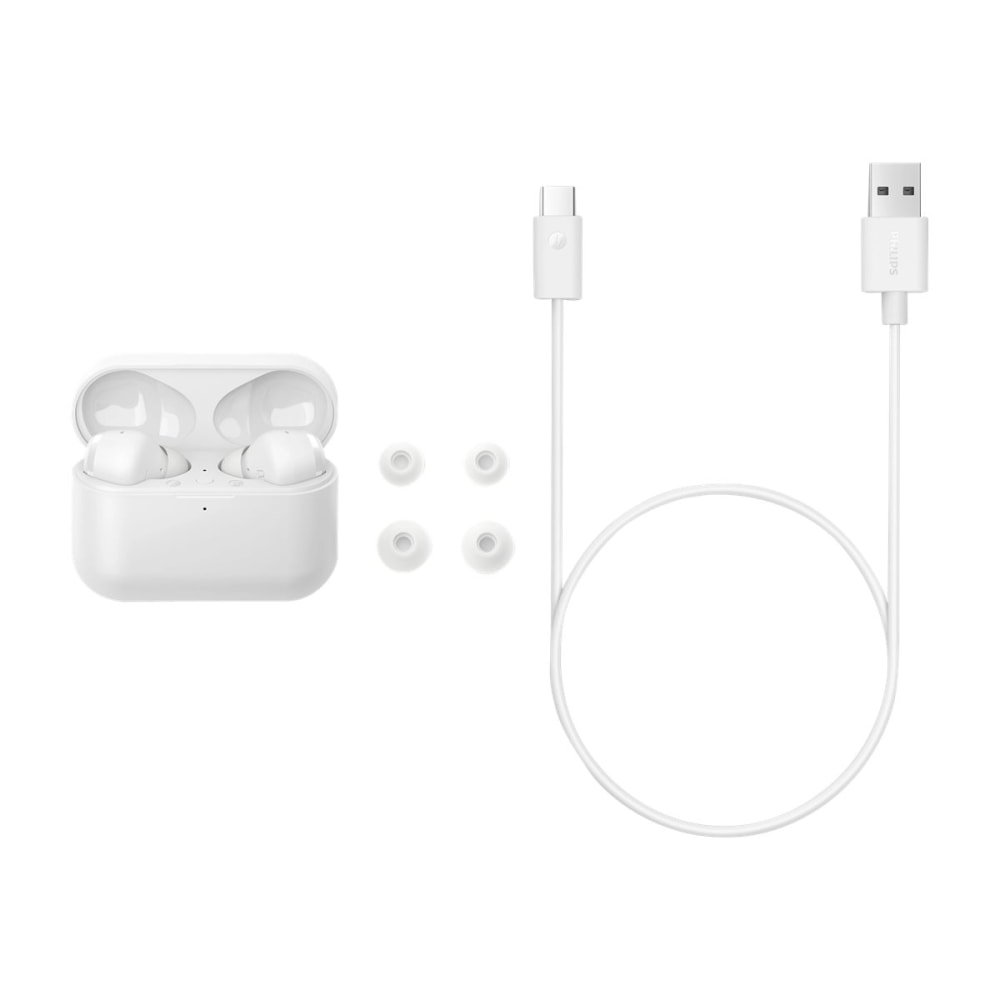 Philips TAT3217WT - True wireless earphones with mic - in-ear - Bluetooth - white