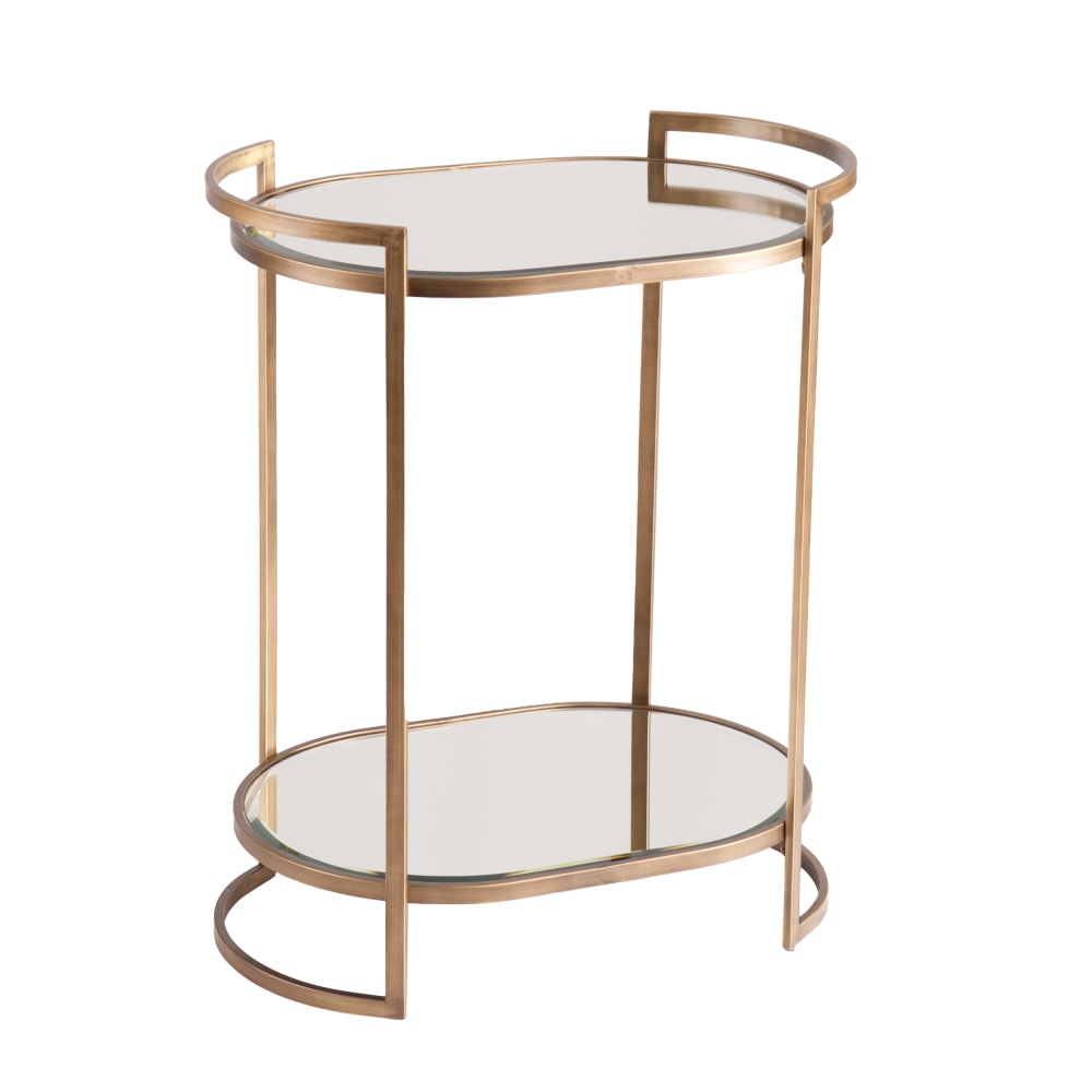 SEI Furniture Gardner Bar Table, 32inH x 26inW x 18inD, Gold