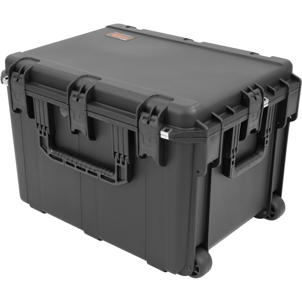 SKB Cases iSeries Injection-Molded Mil-Standard Waterproof Case With Foam And Wheels, 24inH x 18inW x 30inD, Black