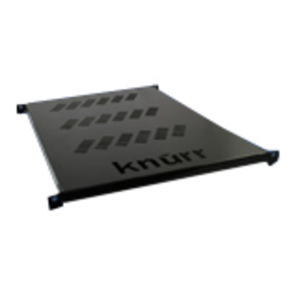 Knurr Tool Less Shelf - Rack shelf - black - 19in
