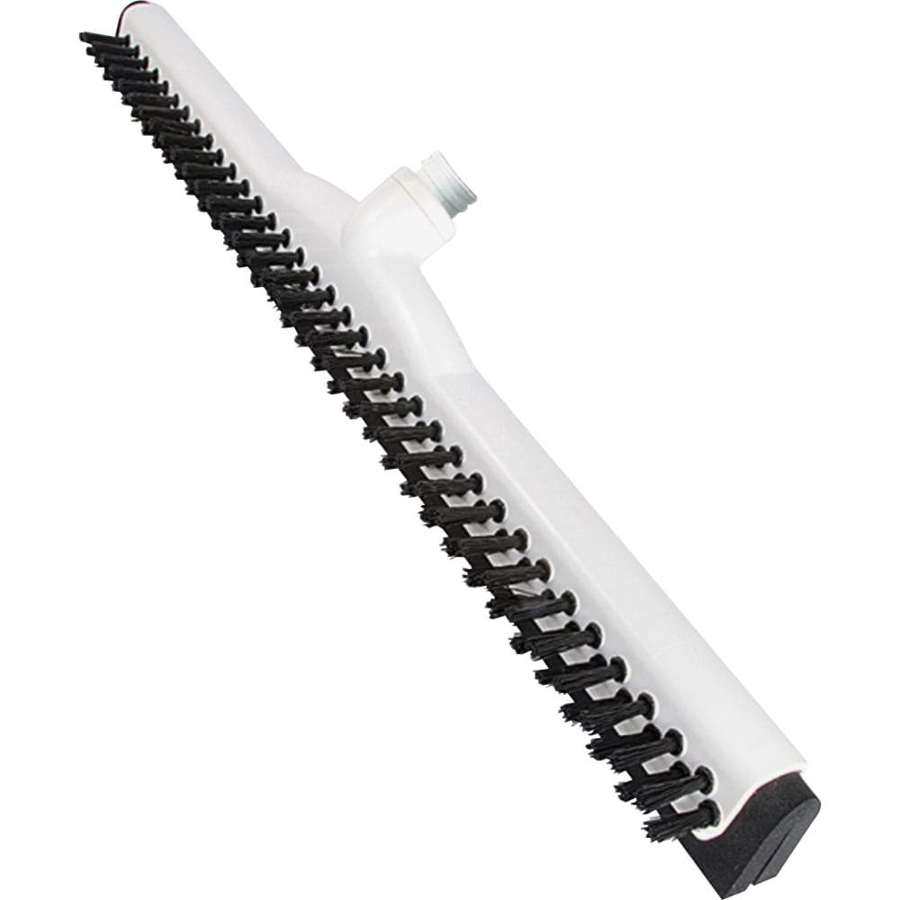 Ettore Wipe N Dry 18in Floor Squeegee - Rubber Blade - 2.5in Height x 18in Width x 3.5in Length - Durable, Built-in Splash Guard - White - 1Each