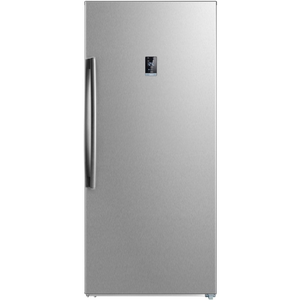 Midea 17 Cu. Ft. Convertible Upright Freezer - 17 ft³ - Auto-defrost - Upright - 17 ft³ Net Freezer Capacity - 120 V AC - Stainless Steel - Stainless Steel - Freestanding - LED Light