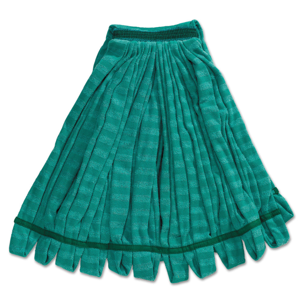 Rubbermaid Commercial Web Foot Microfiber Tube Mops, Green, Pack Of 6 Mops