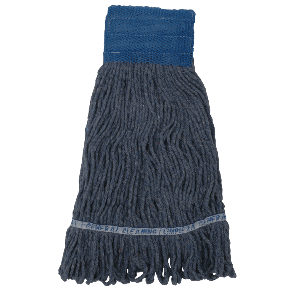 Wilen E-Line Looped End Mop, Large, 5in Headband, Blue