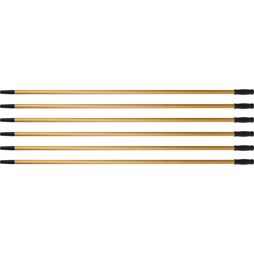 Ettore Utility Handle for Squeegee - 60in Length - 1.25in Diameter - Gold - Aluminum - 6 / Carton