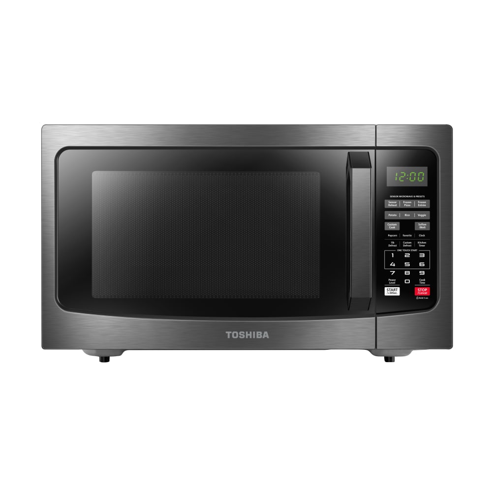 Toshiba 1.2 Cu. Ft. Countertop Microwave With Smart Sensor, Black Stainless Steel
