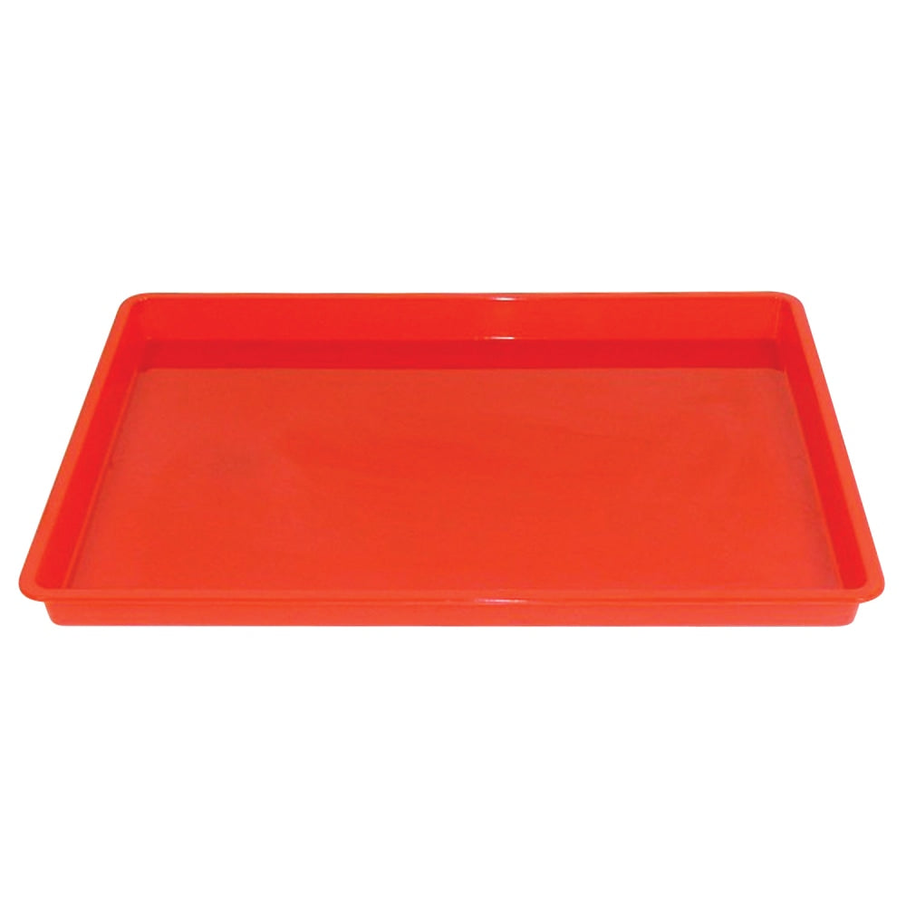Romanoff Products Creativitray Fingerpaint Trays, 17 1/2inH x 12 1/2inW x 1 1/4inD, Red, Pack Of 6