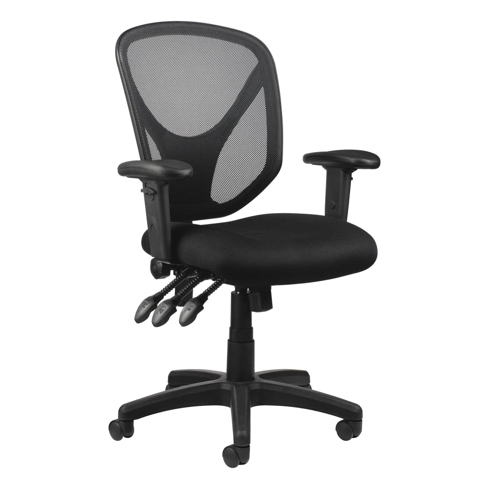 Realspace MFTC 200 Ergonomic Mesh Mid-Back Task Chair, Black, BIFMA Compliant