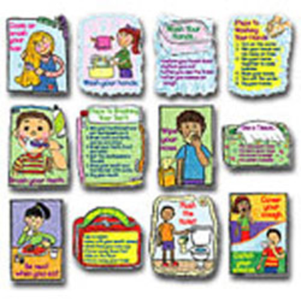 Carson-Dellosa Bulletin Board Set - Hygiene: Kid-Drawn