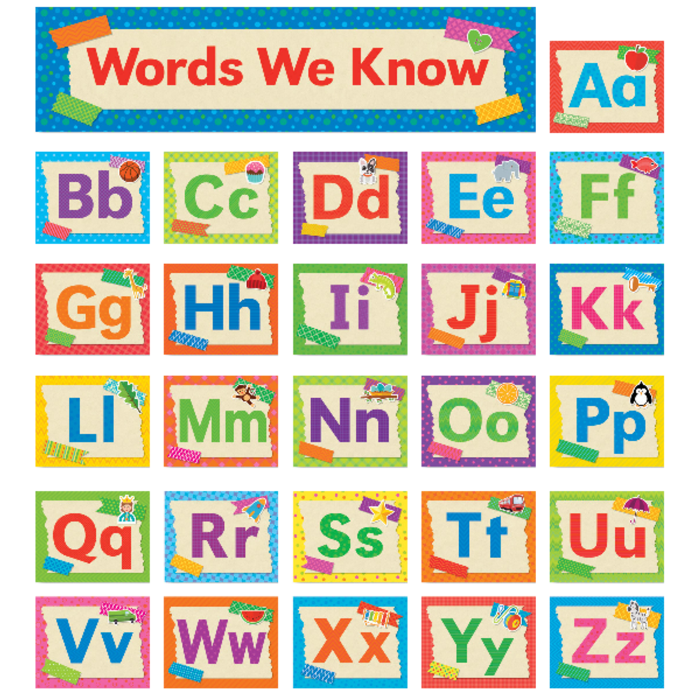 Scholastic Teachers Friend Tape It Up! Alphabet Mini Bulletin Board Set, Pre-K To Grade 6