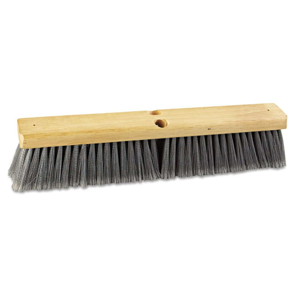 Boardwalk Polypropylene Floor Brush Head, 18in, Gray