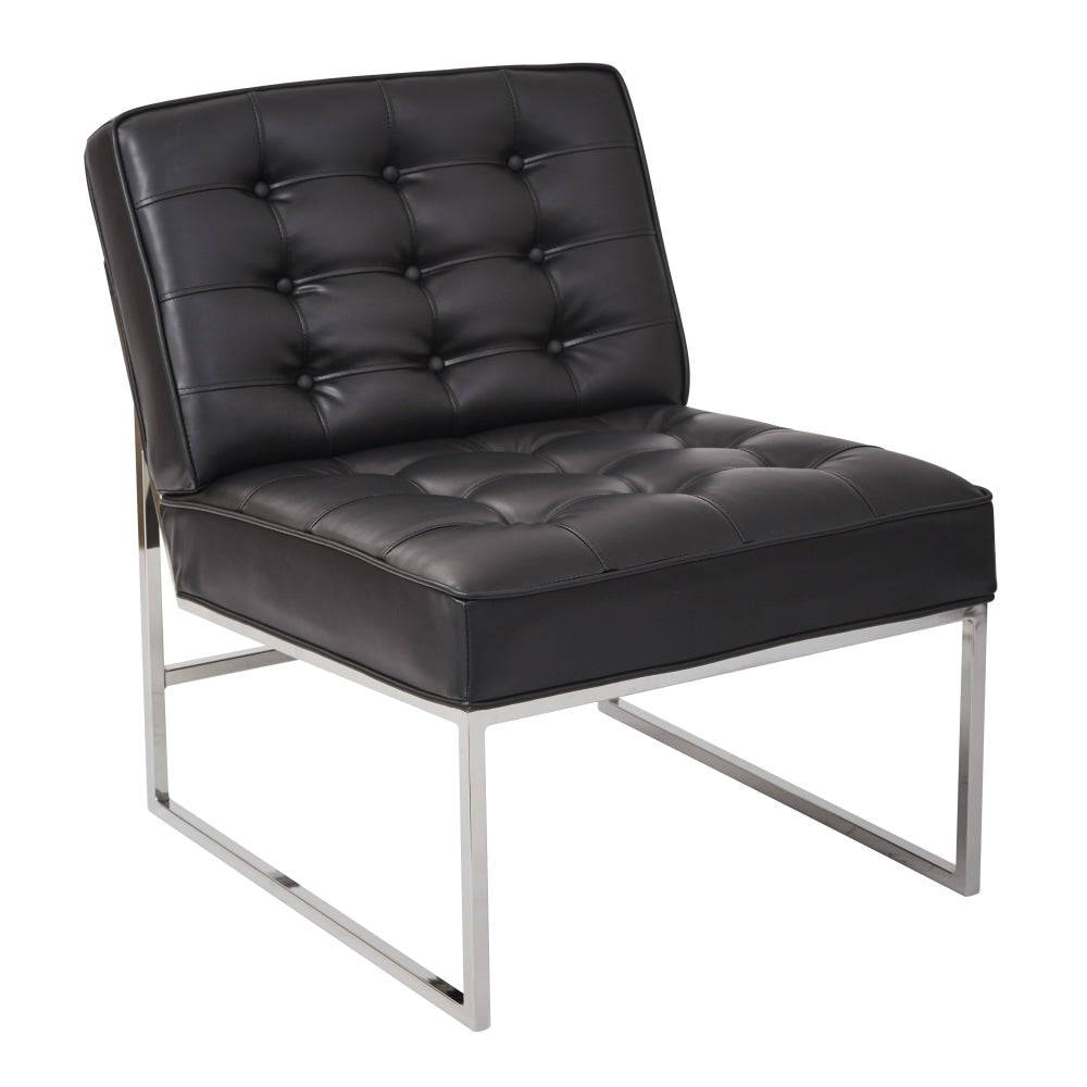 Ave Six Anthony Guest Chair, Black/Chrome