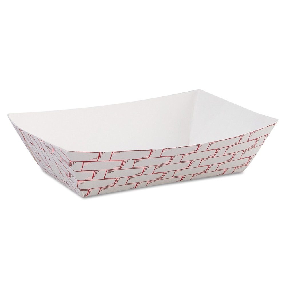 Boardwalk Paper Food Baskets, 6 Oz Capacity, Red/White, Pack Of 1,000