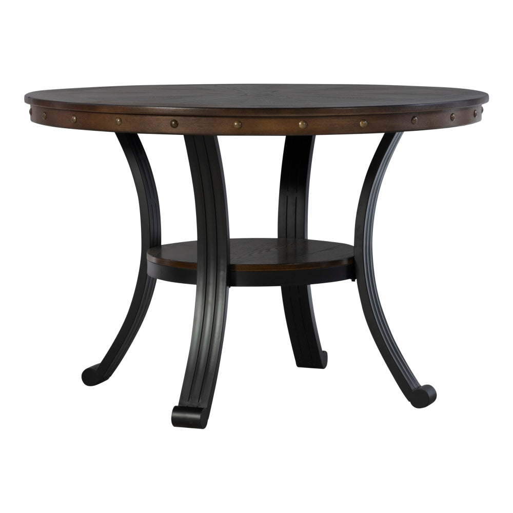 Powell Vinessa Dining Table, 30inH x 45inDia., Rustic Umber