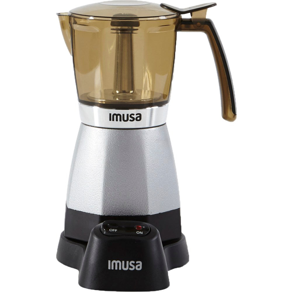 IMUSA Electric 3- And 6-Cup Moka Maker, Silver
