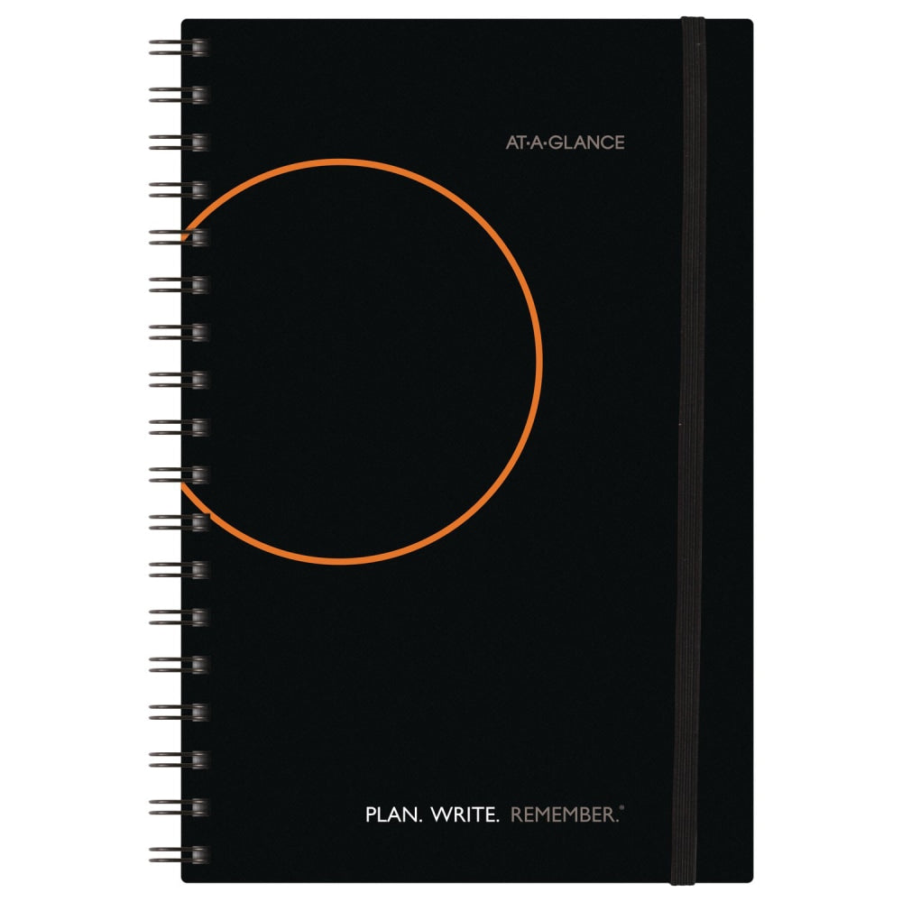 AT-A-GLANCE Plan. Write. Remember. Two Days Per Page Planning Notebook, Undated, 6in x 9in, Black