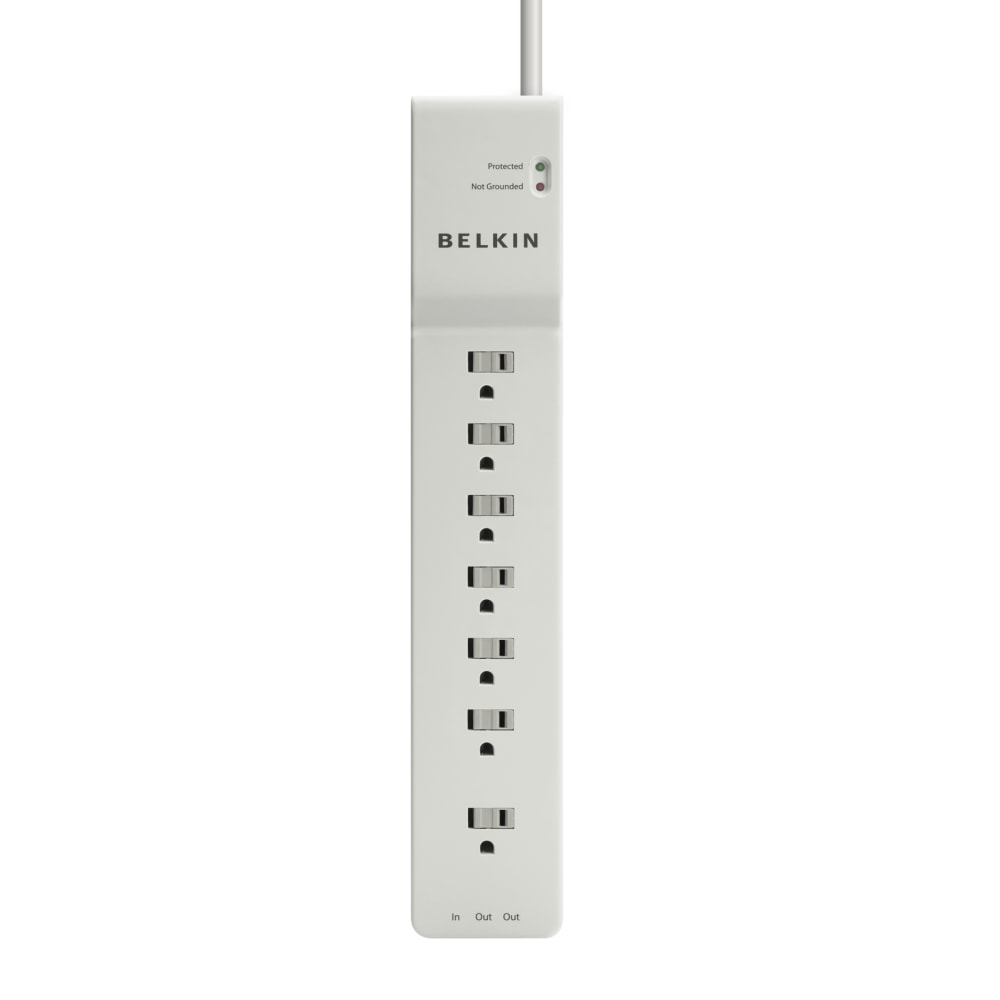 Belkin Home/Office Series Surge Protector With 7 Outlets, 6ft Cord