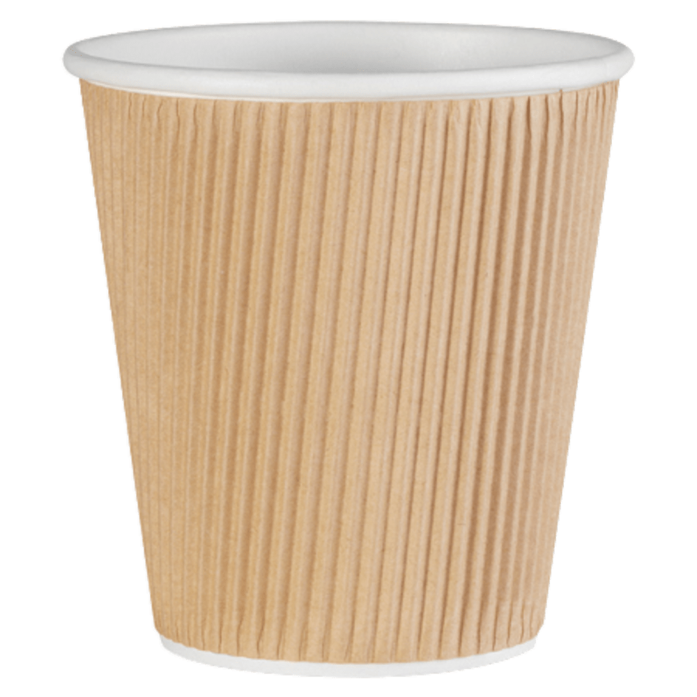 Genuine Joe Ripple Hot Cups, 10 Oz, Brown, Pack Of 500